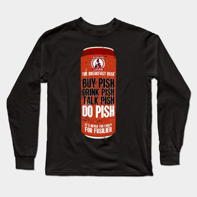 Fusilier Lager The Breakfast Beer Long Sleeve T-Shirt by Meta Cortex